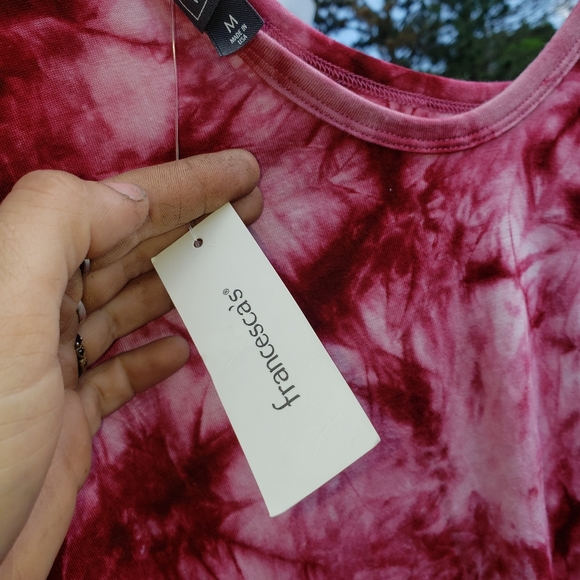 Red tye dye long sleeve t - Picture 4 of 4